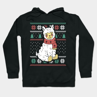 Funny Llama Ugly Christmas Sweater Hoodie